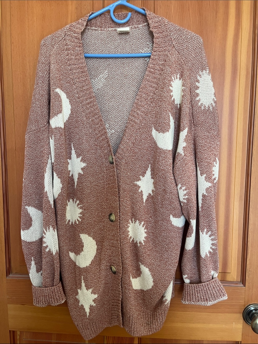 Claude rosey Moon & Star Button-Front Cardigan, organic cotton